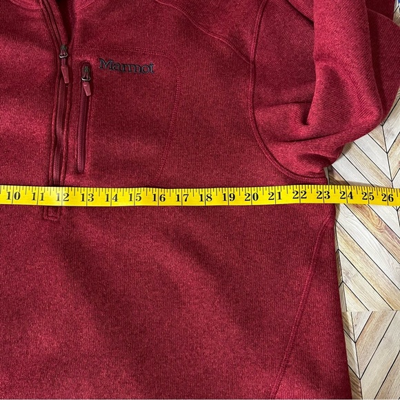 MARMOT Dropline Sweater Dark Red Pullover Fleece XXL Outdoor Active Gorpcore - Picture 8 of 10